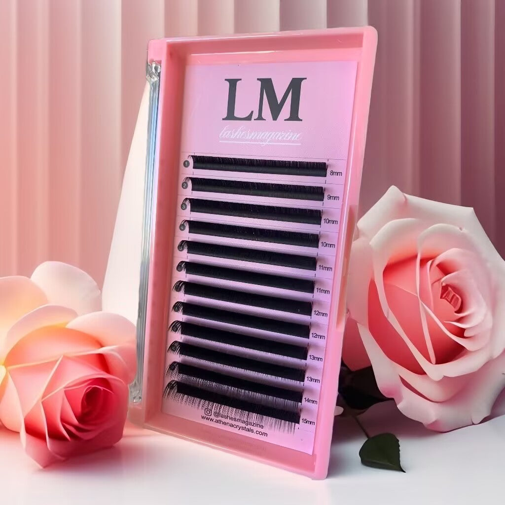 FREE SAMPLES KIT PREMIUM CASHMERE & VELVET VOLUME lash extensions ULTRA MATTE BLACK 3 lash trays totally
