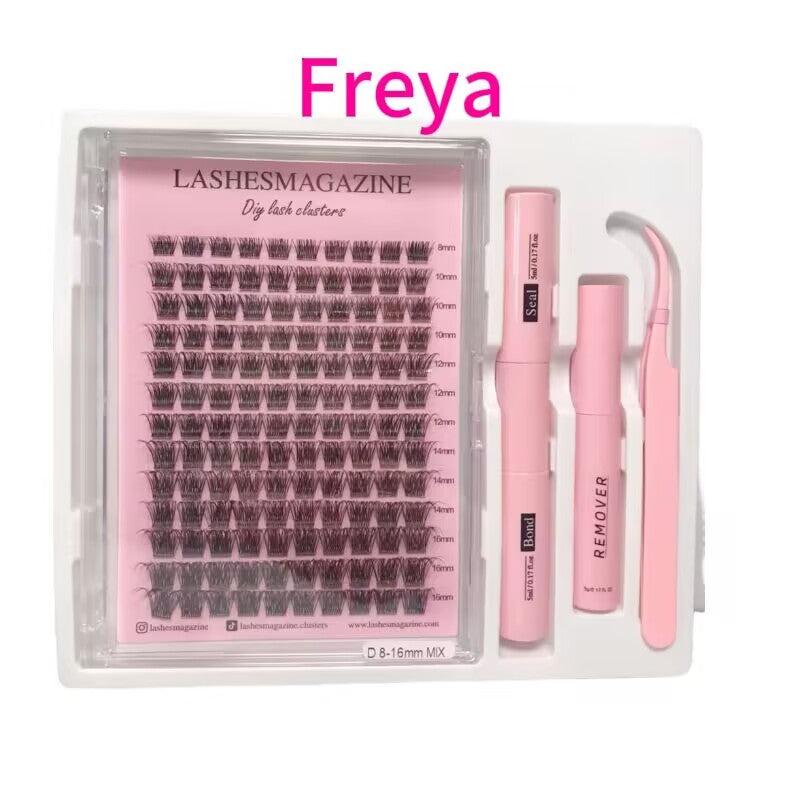 Lashesmagazine Freua DIY lash extension kit  lash clusters lashes bond and seal ,Glue remover eyelash makeup False eyelashes cosmetic lash extensions salon