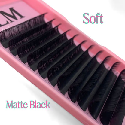 0.10MM Cashmere Matte Black Volume Lash Extensions Soft Individual Eyelashes
