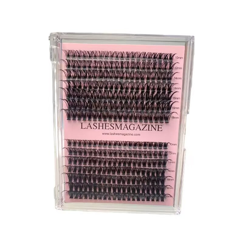 Lashesmagazine DIY Lash Extensions Clusters Kit,280pcs 60P Eyelash Extensions Kit,Waterproof False Eyelashes with Bond and Seal,Glue Remover,Christmas Gift Lash Applicator ,Cosmetic at home