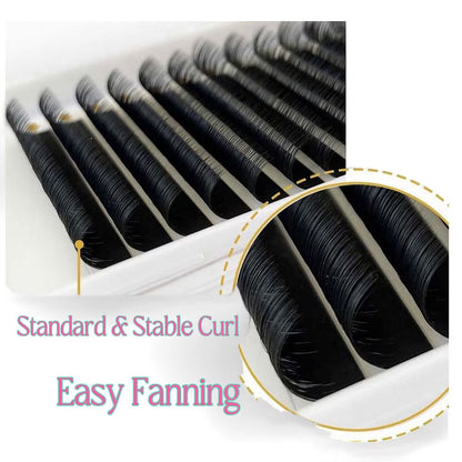 0.10MM Cashmere Matte Black Volume Lash Extensions Soft Individual Eyelashes