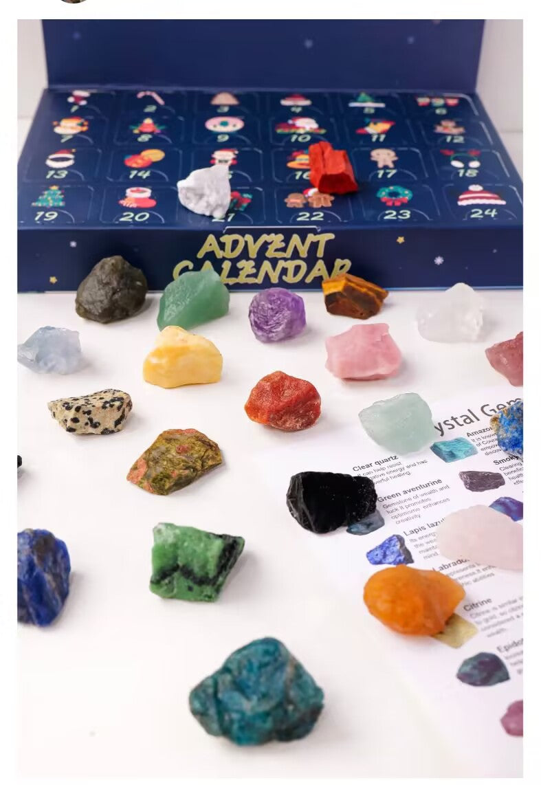 Christmas gift/present Crystals  Advent Calendar Crystal gemstones box kit 24/pack