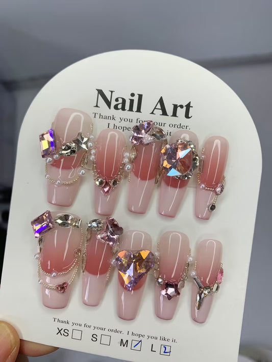 Handmade Press on Nails Brand Design Fake Nails  BG Beauty Thalia