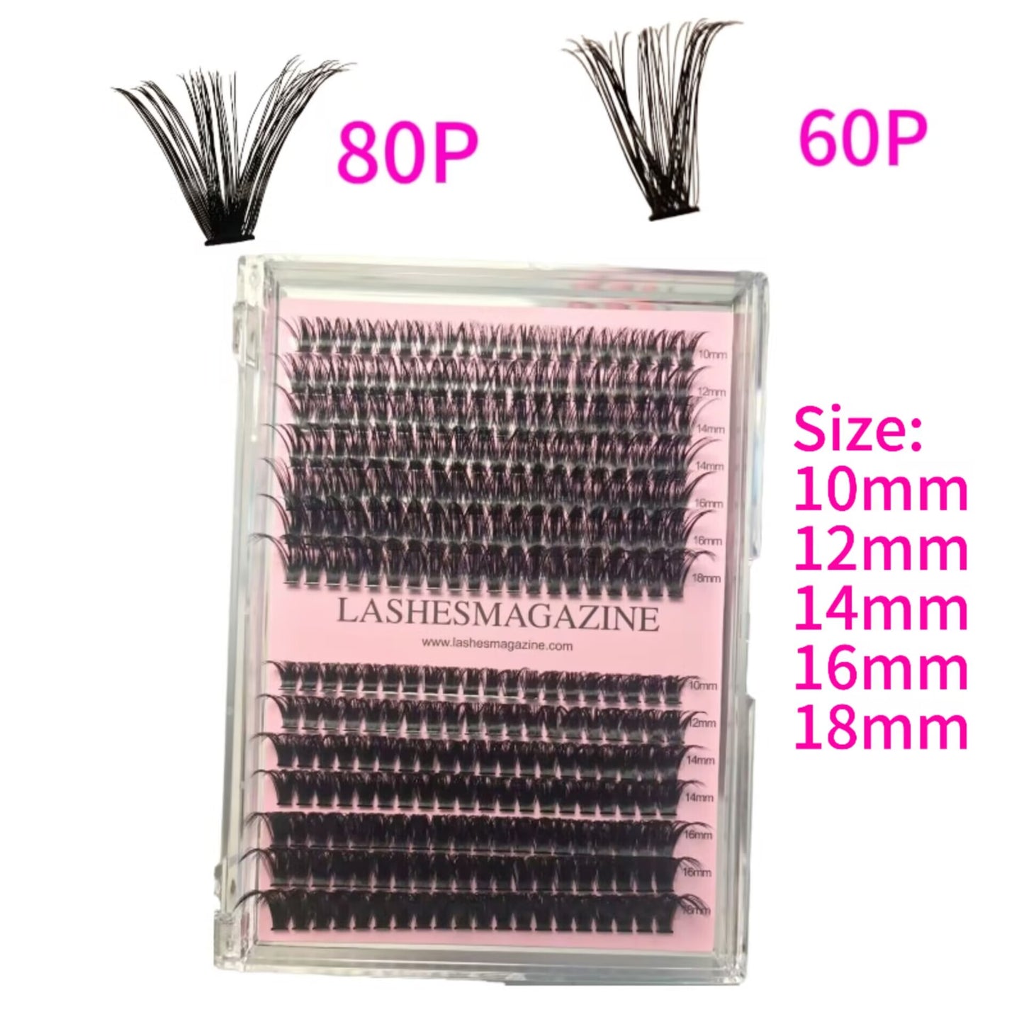 Lashesmagazine 60P 80P 280pcs DIY lash extension kit  lash clusters lashes bond and seal,Glue remover eyelash makeup False eyelashes cosmetic lash extensions cosmetics mega volume