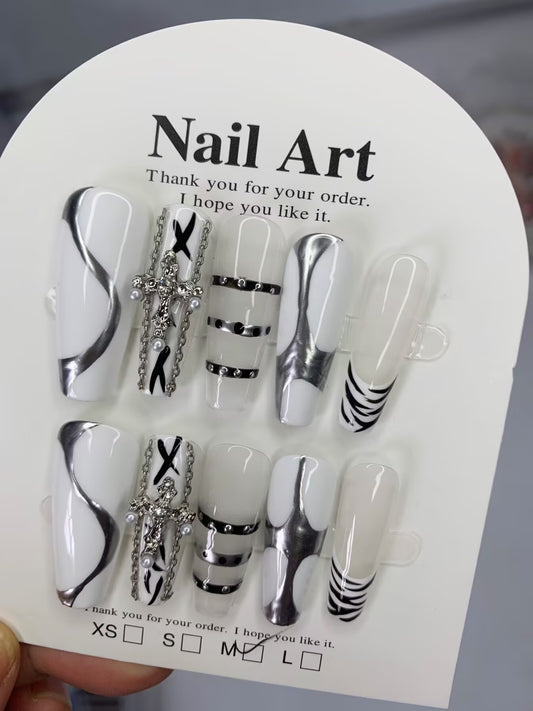 Handmade Press on Nails Brand Design Fake Nails  BG Beauty NIKE