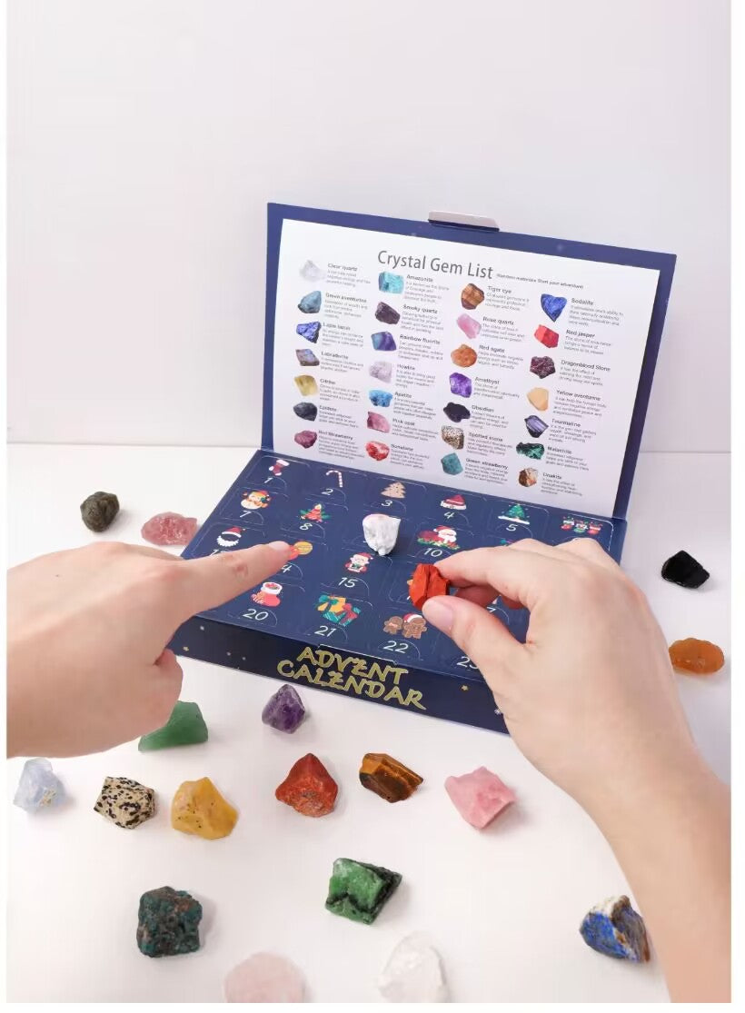 Christmas gift/present Crystals  Advent Calendar Crystal gemstones box kit 24/pack