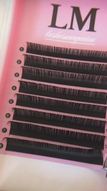 FREE SAMPLES KIT PREMIUM CASHMERE  & VELVET VOLUME lash extensions ULTRA  MATTE BLACK 3 lash trays totally